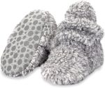 Zutano Unisex Furry Baby Booties with Grippers, Organic Cotton Lining, Baby Registry Must Haves